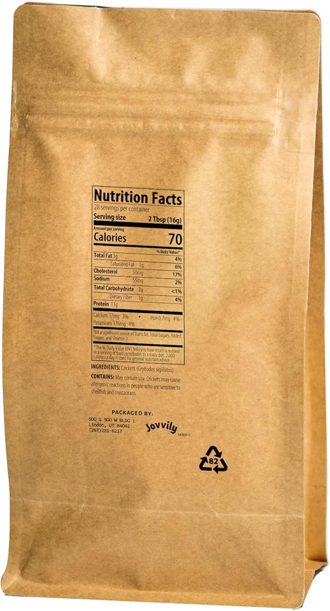Jovvily Microcrystalline Cellulose Cricket Protein &amp Pumpkin Seed Powder Bundle - 1lb - Superfoods - No Fillers