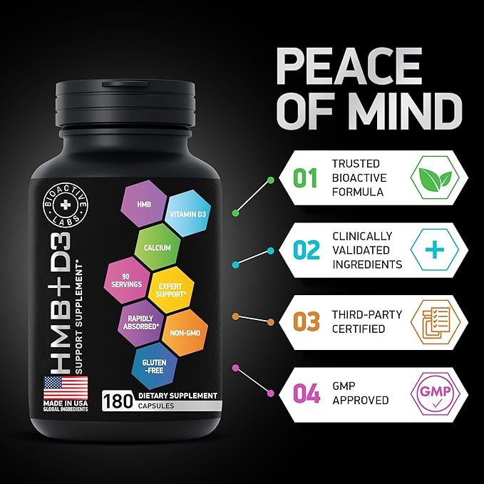 Essential Amino Acids Complex and HMB and Vitamin D3 - Power and Recovery Bundle