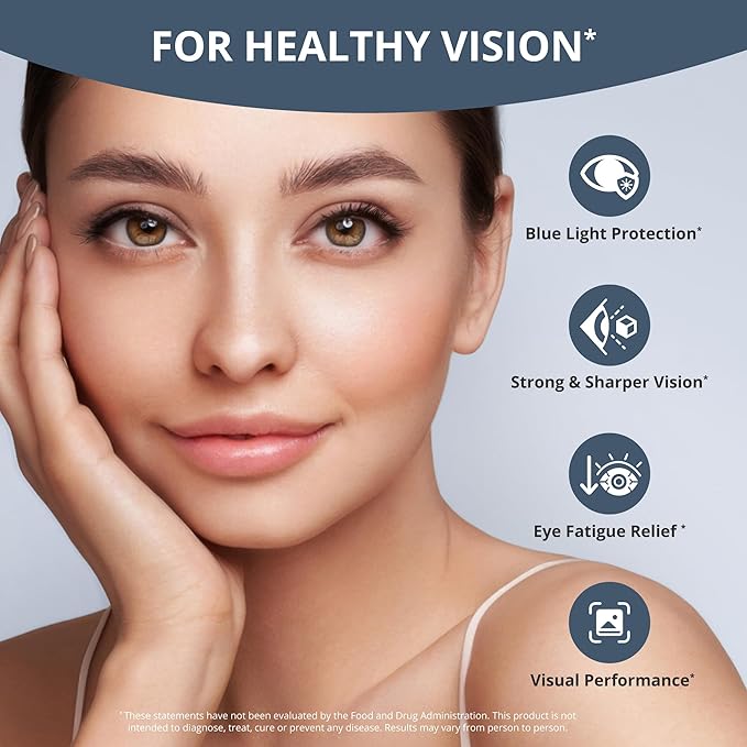 NuBest AREDS 2 Eye Vitamins with Beta Carotene Carrot Powder 20mg Lutein 4mg Zeaxanthin Bilberry Grape Seed BioPerine B-Complex Multivitamin for Eye Health | Pack 2