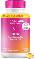 Pink Stork Omega-3 DHA - 540 mg Fish Oil Supplements with DHA and EPA Prenatal and Postpartum Essentials for Cognitive Health + Fetal Development - 60 Softgels - Packaging May Vary