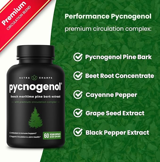 NutraChamps Complete Circulatory &amp Metabolic Boost : Pycnogenol &amp Berberine Duo