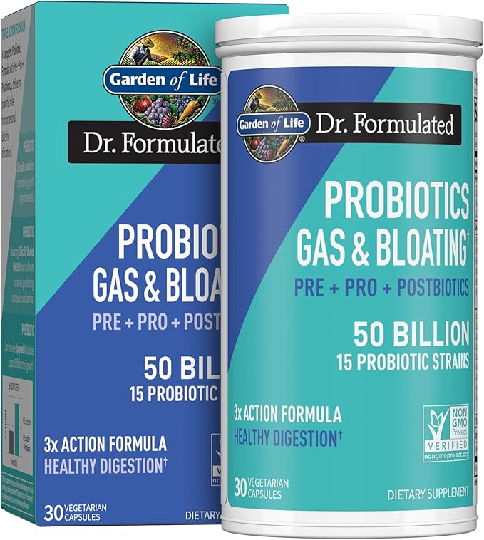 Garden of Life Dr Formulated Once Daily 3-in-1 Complete Prebiotics Postbiotics &amp Probiotics &amp Organics Multivitamin for Men - Men's Once Daily Whole Food Vitamin Supplement Tablet
