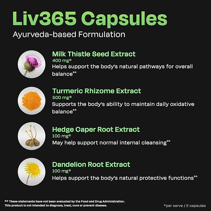 Auric Herbal Liver Support Supplement | Milk Thistle (Silymarin) Turmeric Garlic Ginger for Liver Health | Advanced Detox &amp Cleansing Formula for Active Liver | 120 Capsules