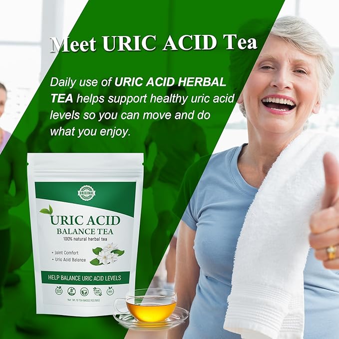 Laicuherb Natural Uric Acid Tea for Kidney Cleanse and Detox Organic Uric Acid Balance Herbal Tea for Relief Joint Pain 2 Pack Caffeine-Free Non-GMO