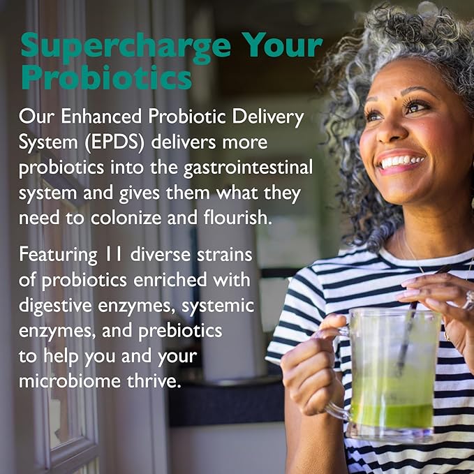 Floracor – Probiotics &amp Enzymes to Support Intestinal &amp Gut Heath –180 Vegetarian Capsules