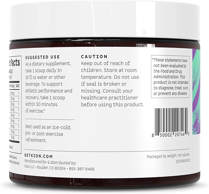 Kion Aminos - Essential Amino Acids Supplement Essential Amino Acids Powder for Muscle Recovery BCAA EAA No Caffeine Amino Acid Powder Essential Amino Energy - 30 Servings Mixed Berry