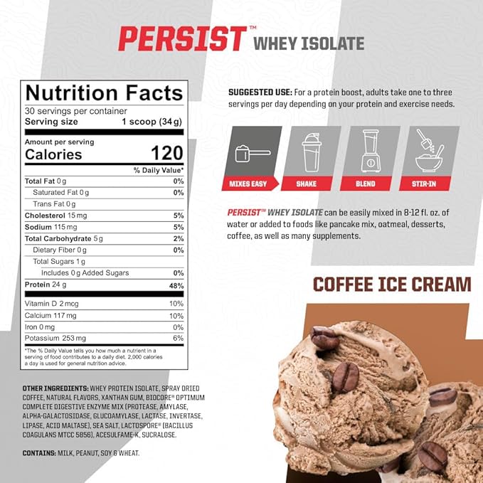 Undefined Nutrition Persist Coffee Ice Cream + Creatine Monohydrate by Brian Shaw