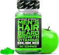 Best Beard Stuff Beard Growth Vitamins - Biotin Gummies for Beard &amp Hair Growth – Maximum Strength 620000mcg Biotin with Collagen MSM Keratin &amp Bamboo Extract