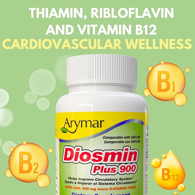 Arymar Diosmin Plus 900 Circulatory System Support (60 Capsules/Pack of 1) (120 Capsules)