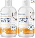 NativePath USDA Organic MCT Oil 30 Servings - Premium C8 &amp C10 from Coconuts - for Keto Coffee Energy &amp Focus - Flavorless Non-GMO Vegan (15.2 fl oz) (Pack of 2)