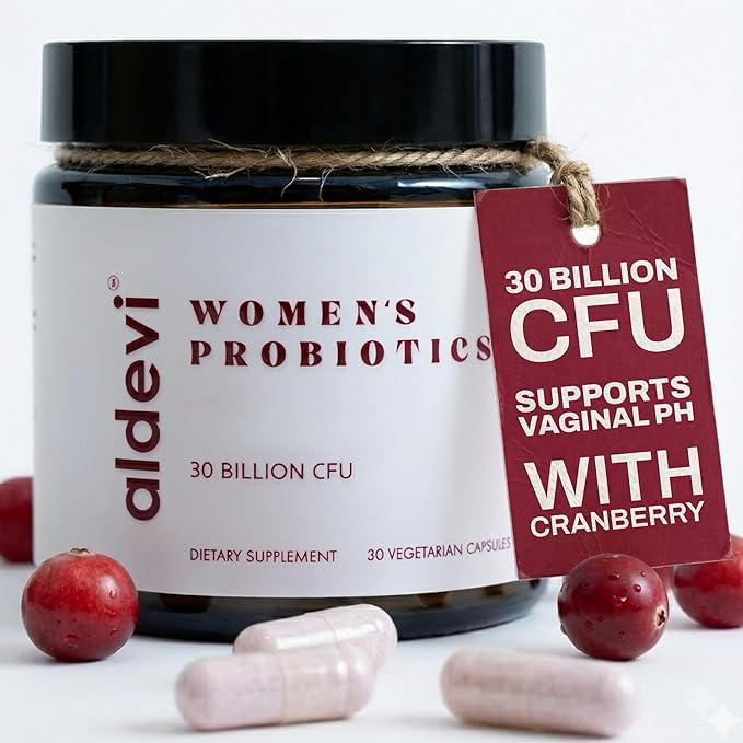Women’s Probiotics 30 Billion CFU with Cranberry Made in USA – Daily Support for Vaginal pH Urinary &amp Digestive Health – Vegan 30 Capsules