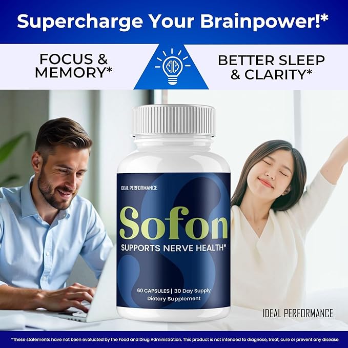 SofonNerve Supplement Capsules SofonNerve Health Formula Supplement Pills - Maximum Strength Advanced Brain &amp Memory Focus All Natural Daily Vitamins Support So Fon Pills Reviews (2 Pack)