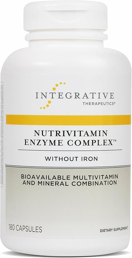 Integrative Therapeutics NutriVitamin Enzyme Complex - Multivitamin Supplement for Antioxidant Support* - Digestive Enzymes with Essential Nutrients - Dairy-Free - 180 Capsules (60 Servings)
