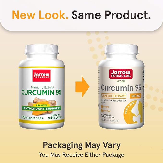Jarrow Formulas Curcumin 95 500mg and B-Right Optimized B-Complex Capsules Bundle 120 + 100 Count