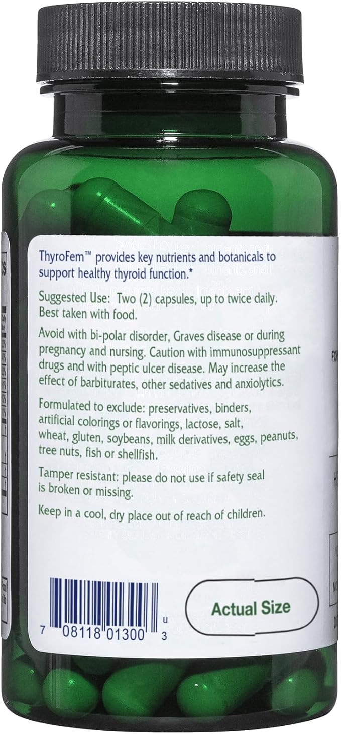 Vitanica ThyroFem Thyroid Gland Support Vegan 60 Capsules