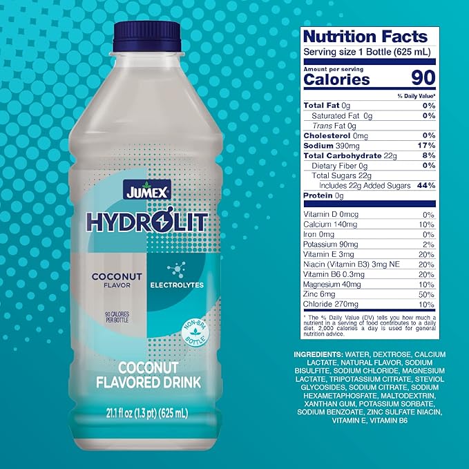 Jumex Hydrolit Coconut Flavor 21.1 fl oz 12-Pack