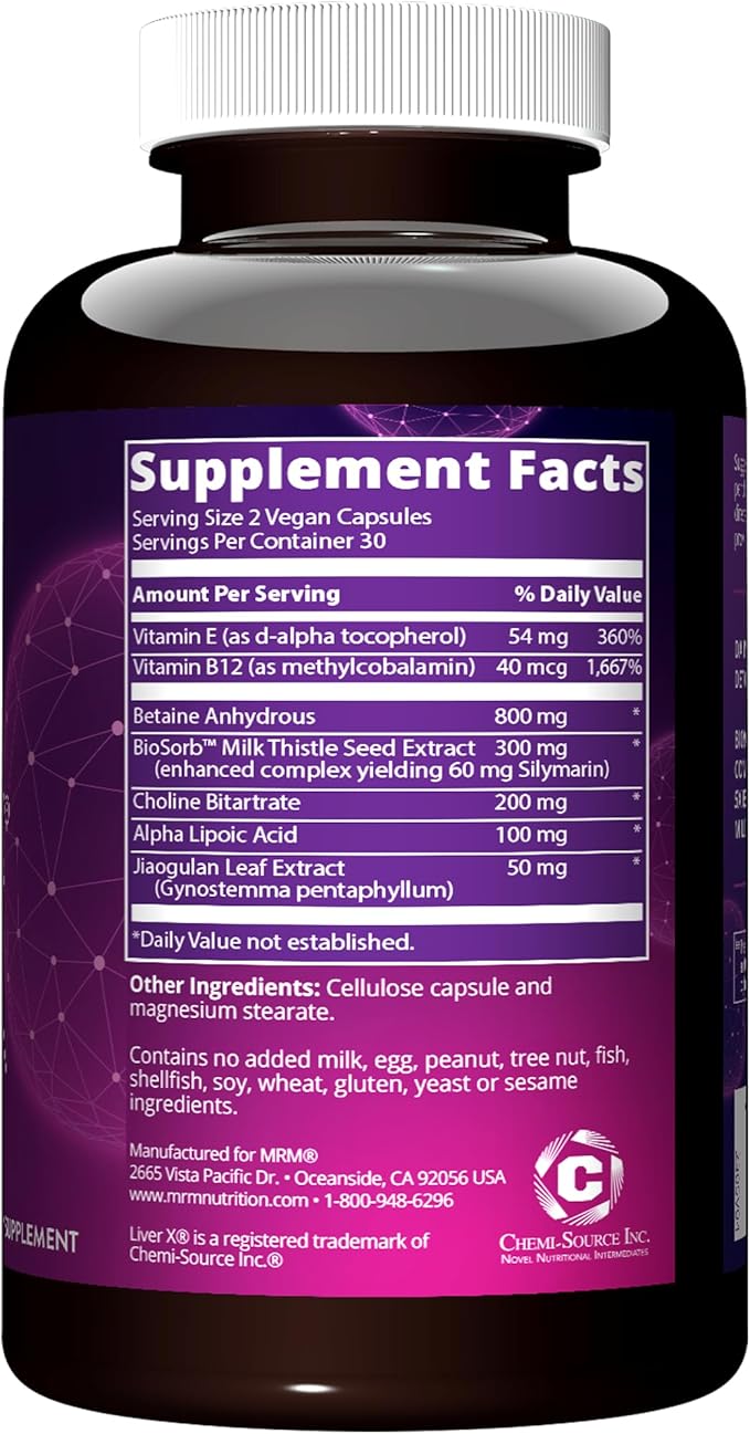 MRM Nutrition Liver X 60 Vegan Capsules