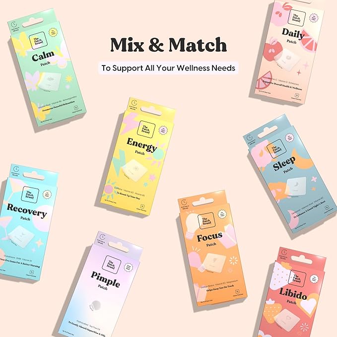 The Patch Brand Daily Support Patches | Natural Wellness Infused with Vitamin C Zinc Citrate Vitamin D Ginko Biloba and Echinacea