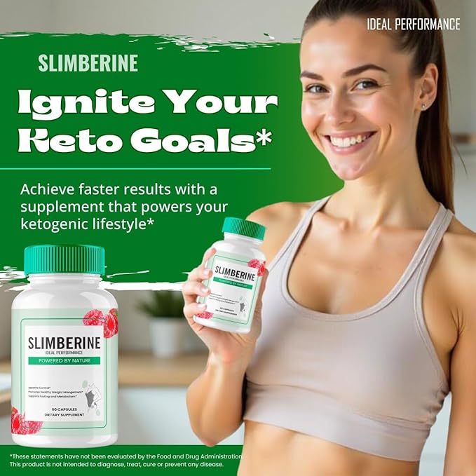 Slimberine Keto Capsules Slimberine Advanced Formula Pills - Maximum Strength Slimberine All Natural Keto Pills Slimberine Capsules Slimberine Official Formula Pills Reviews (5 Pack)