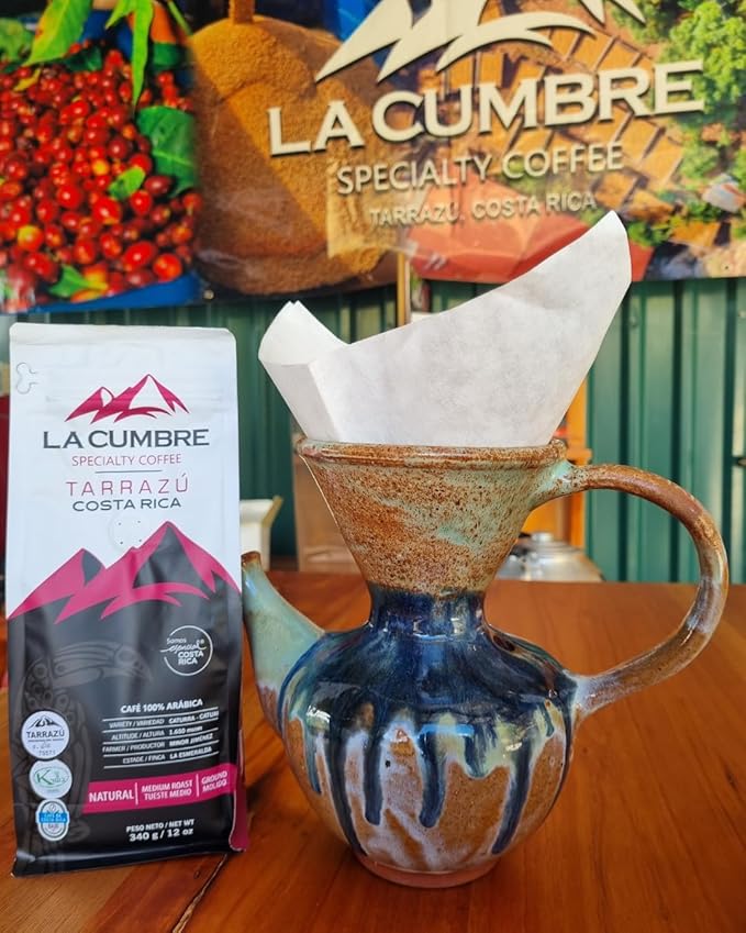 La Cumbre Specialty Coffee Ground Medium Roast Arabica Beans Low Acid Gourmet Vegan Kosher &amp Keto Friendly Natural Process 12 oz 2 Pack