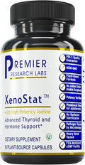 Premier Research Labs XenoStat - Thyroid Supplement Thyroid Support for Women &amp Men Iodine Supplement Hormone Support Thyroid Support Complex Supplement - 90 Capsules