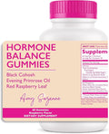 Amy Suzanne Hormone Balance Gummies for Women - Hormone Harmony for Mood Energy Bloating - Hormonal PMS Perimenopause &amp Menopause Support - Red Raspberry Leaf &amp Black Cohosh - 60 Gummy Supp