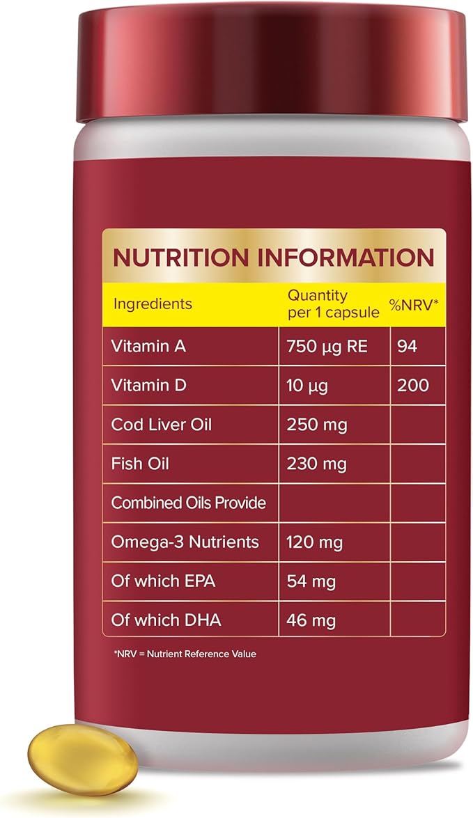 Seven Seas - Cod Liver Oil One A Day - 120 X 525Mg Caps by Seven Seas