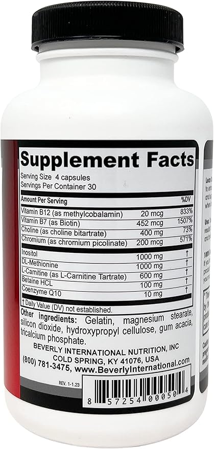 Beverly International Lean Out 120 caps. Fat Burner with Metabolic Support. Lipotropics. Choline Carnitine Chromium. Stimulant-Free Belly Fat Burner. Get Leaner. Use AM &amp PM Stackable Diet Pill