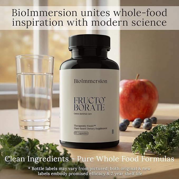 Bioavailable Boron Supplement 6mg. 60 Caps of Fructo Borate Bor Complex Supports Healthy Bones Joints Metabolism. Whole Food Derived Boron Joint Supplement w/ Carbohydrate Linkage. Vegan Non-GMO
