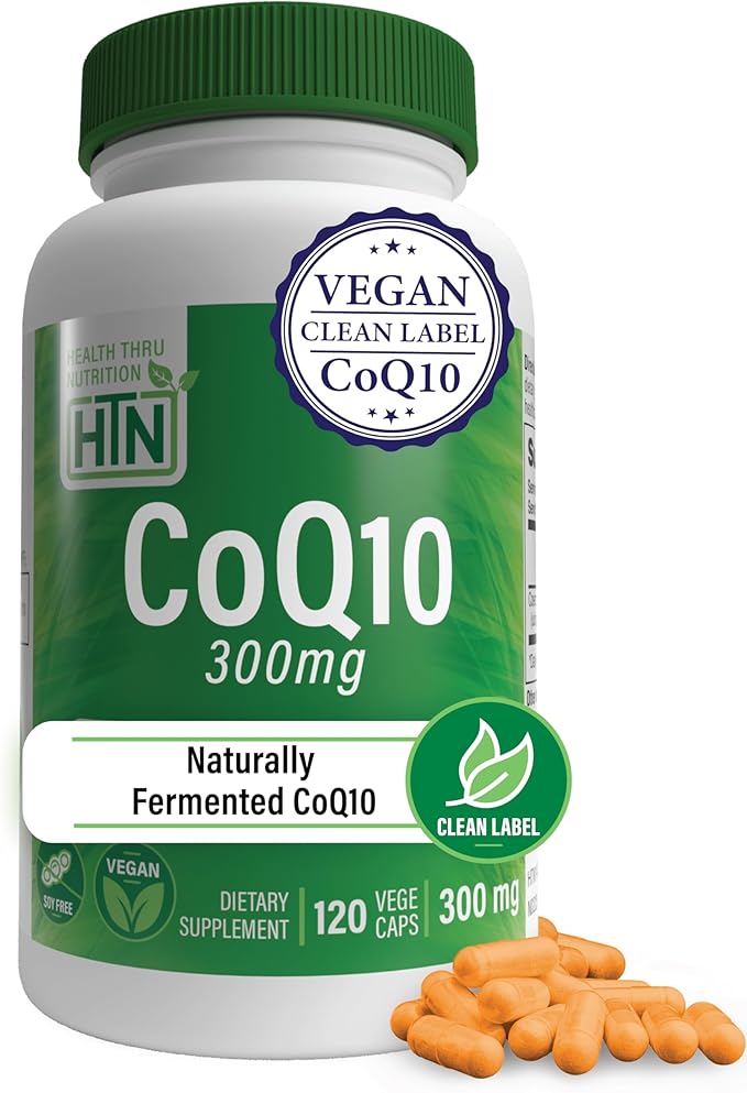 Health Thru Nutrition CoQ-10 300mg - 120 Capsules | High-Potency Ubiquinone Coenzyme Q10 | Supports Cellular Energy &amp Antioxidant Protection | Non-GMO Soy-Free Vegan Gluten-Free