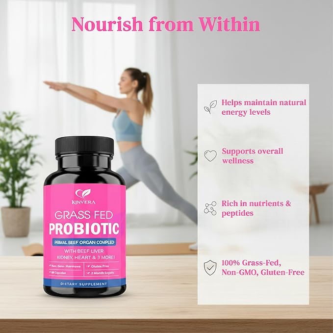 Grass-Fed Beef Liver Capsules for Women – Female-Optimized Natural Organ Supplement – Cognitive Function Immunity &amp Energy Support – Hormonal Balance – 60 Veggie Caps