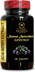 Acai Berry Extract Capsules Natural Antioxidant Super Fruit Supplement 600mg 4:1 Extract 60 Count