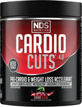 Cardio Cuts NDS Nutrition 4.0 Pre Workout Supplement - Advanced Weight Loss and Pre Cardio Formula with L-Carnitine CLA MCTs L-Glutamine and Safflower Oil - Cherry Slush (40 Servings)