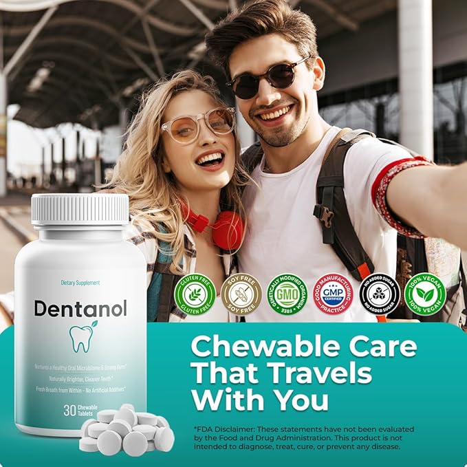 Oral Probiotic Supplement – Arctic Pine Resin &amp 4 Probiotic Strains – Supports Gum Health Fresh Breath &amp Oral Microbiome Balance – 30 Chewable Tablets