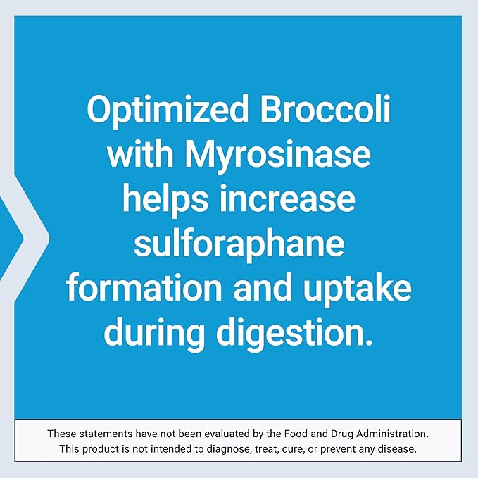 Life Extension Optimized Broccoli with Myrosinase Liver and Detox Supplement Advanced bioavailable Once-Daily Non-GMO Vegetarian Gluten-Free 30 Capsules