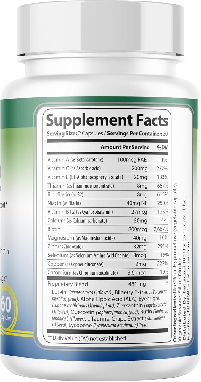 Areds 2 Formula – Eye Health Vitamins for Adults Over 50 | Lutein Zeaxanthin Bilberry Eyebright | Eye Vitamins for Seniors | Ultimate Eye Support – All Reds 2 Eye Vitamins (3 Bottles)
