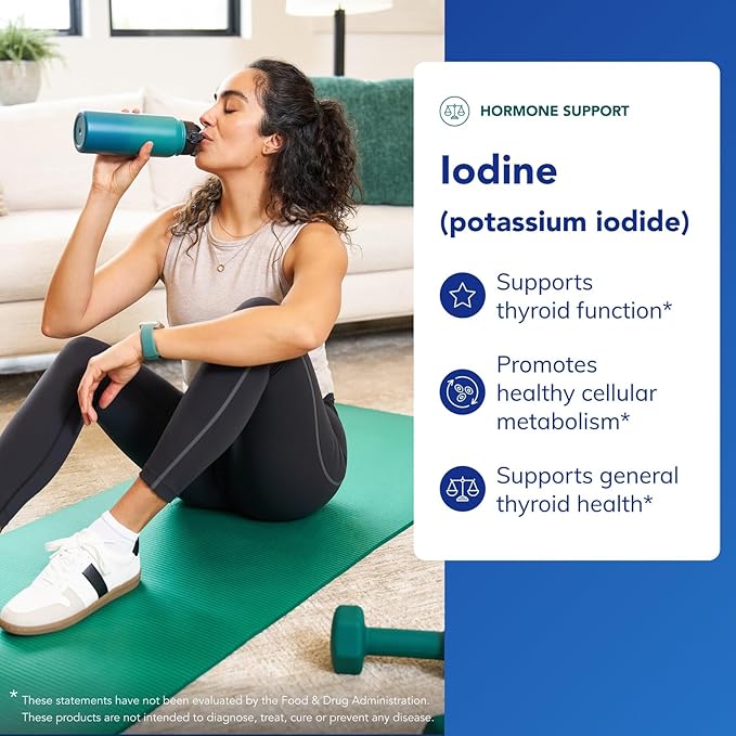 Pure Encapsulations Iodine - Supplement to Support The Thyroid &amp Help Maintain Healthy Cellular Metabolism - with Premium Potassium Iodide - 120 Capsules