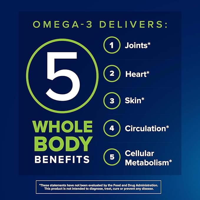 Osteo Bi-Flex Advanced Omega-3 Joint Complex Algae Oil Plant-Based Supplement Improve Joint Function Strength Flexibility Mobility 80 Softgels