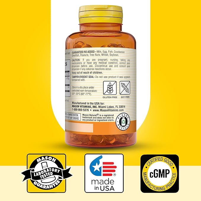 MASON NATURAL Lutein 6 mg with Vitamin E 6 Month Supply Healthy Vision &amp Eye Function Supports Normal Eye Health Pack of 3