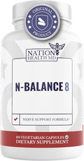N-Balance 8 - Nerve Support Formula - Nerve Support Supplement with Alpha Lipoic Acid Benfotiamine and ALA - Nerve Health Supplements for Men &amp Women 120 Capsules
