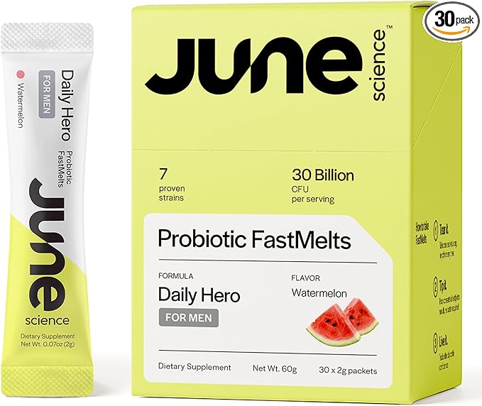 Daily Hero for Men | Fast Melt Pre + Probiotic for Men (30 Pack Watermelon)