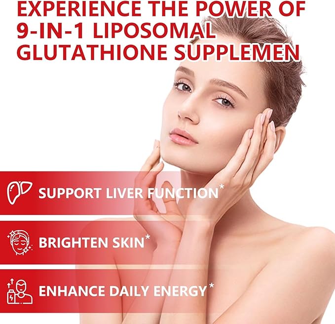2 Packs 2500MG Liposomal Glutathione Gummies Supplement - Support Skin &amp Liver Function 98% Bioavailability with L-Glutathione &amp Milk Thistle to Support Antioxidant &amp Enhance Immunity