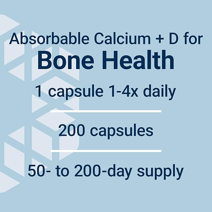Life Extension Calcium Citrate with Vitamin D Super-absorbable Calcium to Support Optimal Bone Health Gluten-Free Non-GMO 200 Capsules