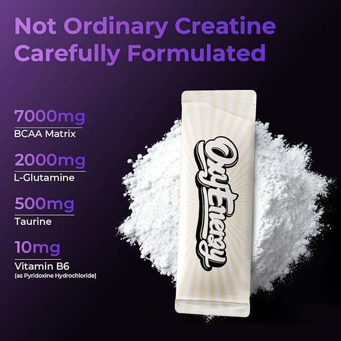 OxyEnergy BCAA 2:1:1 Powder 7g BCAAs and 2g L-Glutamine Taurine for Muscle Recovery Increased Endurance Perfect Amino Aicds for Pre &amp Post Workout Recovery Sugar Free Lemon 30 Stick Pack