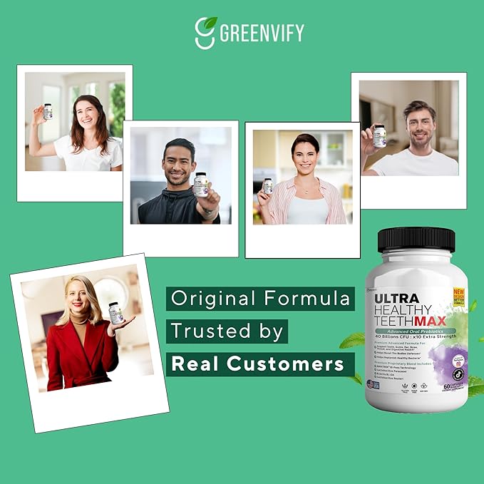 Ultra Healthy Teeth Max Probiotic Supplement 40 Billion CFU 60 Capsules Advanced Oral Health Formula (2)