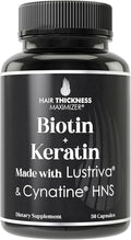 Lustriva Hair Growth Supplement + Cynatine HNS Keratin - 2 Clinically Proven Ingredients in 1 Capsule. Biotin 10000mcg and Soluble Keratin. Vitamins for Hair &amp Skin. Supplements for Women &amp Me