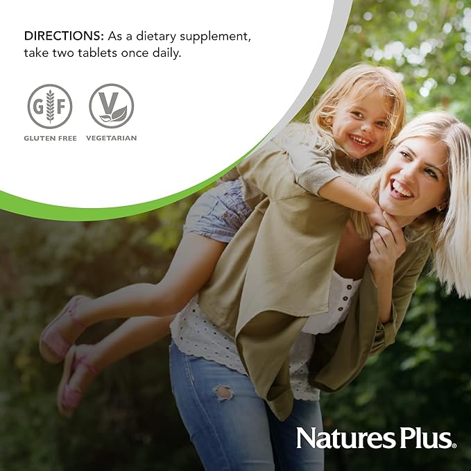 NaturesPlus Ultra Prenatal Multivitamin - 800 mcg Folate 90 Vegetarian Tablets - Prenatal Supplement with Iron Iodine Calcium &amp B-Complex Vitamins - Gluten-Free - 45 Servings