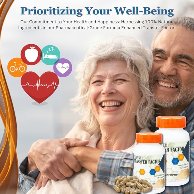 Transfer Factor Enhanced 100 Natural Capsules Immune Support - Transfer Factor Multi Immune from Cow Colostrum Egg Yolk &amp Special Blend of Mushrooms