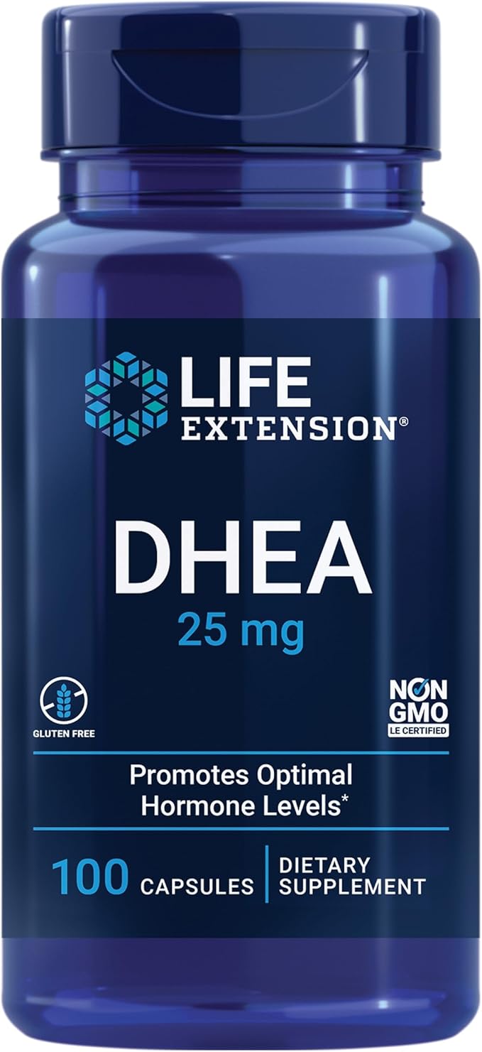 Life Extension N-Acetyl-L-Cysteine (NAC) Immune Respiratory &amp DHEA 25 mg – Supplement for Hormone Balance Immune Support Sexual Health Bone &amp Cardiovascular Health
