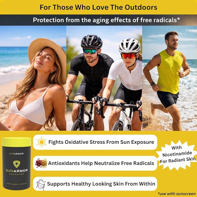 SunArmor Advanced 240mg Polypodium Leucotomos with Nicotinamide Fights the Signs of Photoaging Dermatologist Developed 120 Capsules